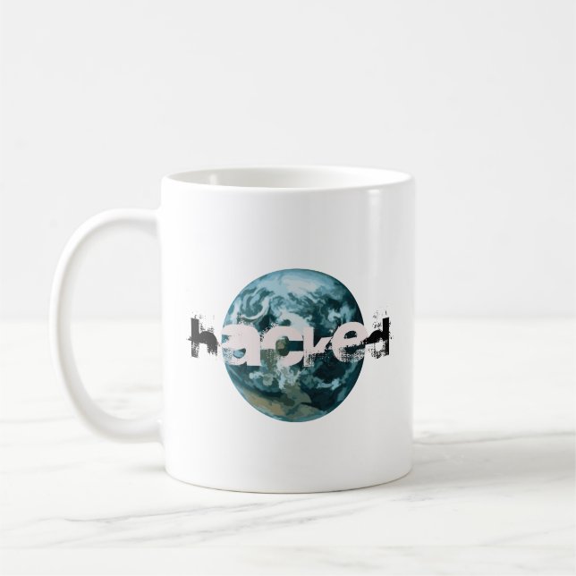 Taza De Café Planeta Tierra hackeada (Izquierda)