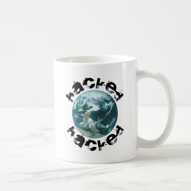 Taza De Café Planeta Tierra hackeada (Derecha)