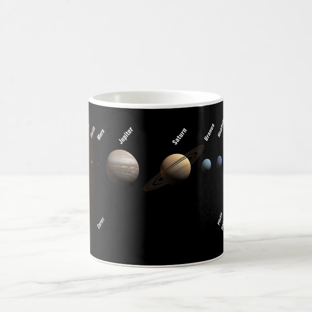 Taza De Café Planetas y planetas enanos NASA espacial (Centro)
