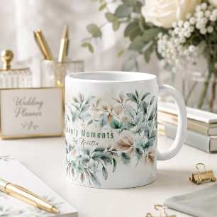 Taza De Café Planificador de Bodas Botánico Acuarela Elegante