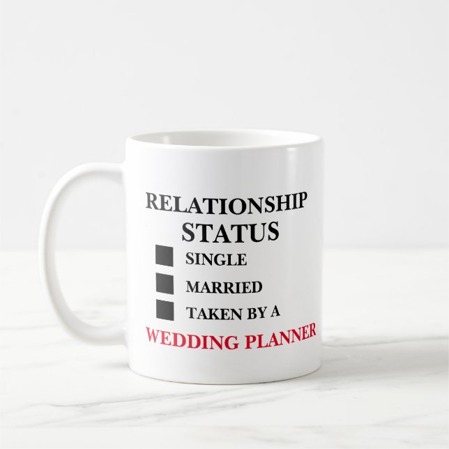 Taza De Café Planificador de bodas de estado de relación (Izquierda)