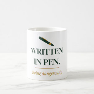 Taza De Café Planificador escrito a pluma que vive peligrosamen