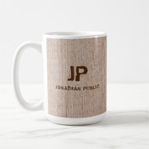 Taza De Café Plano de tablero de madera con aspecto monocálmico