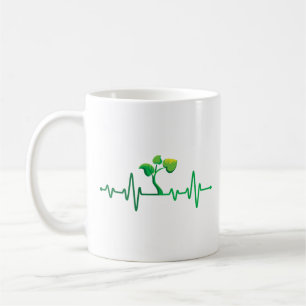Taza De Café Plant Heartbeat - Planta Botánica de Jardinería Bo