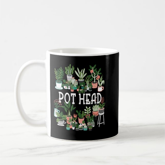 Taza De Café Plant Lover and Gardener Pot Head Succulent (Izquierda)