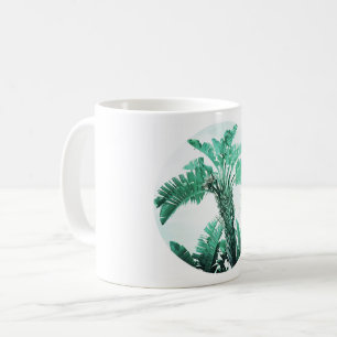 Taza De Café Planta de banana de hoja verde