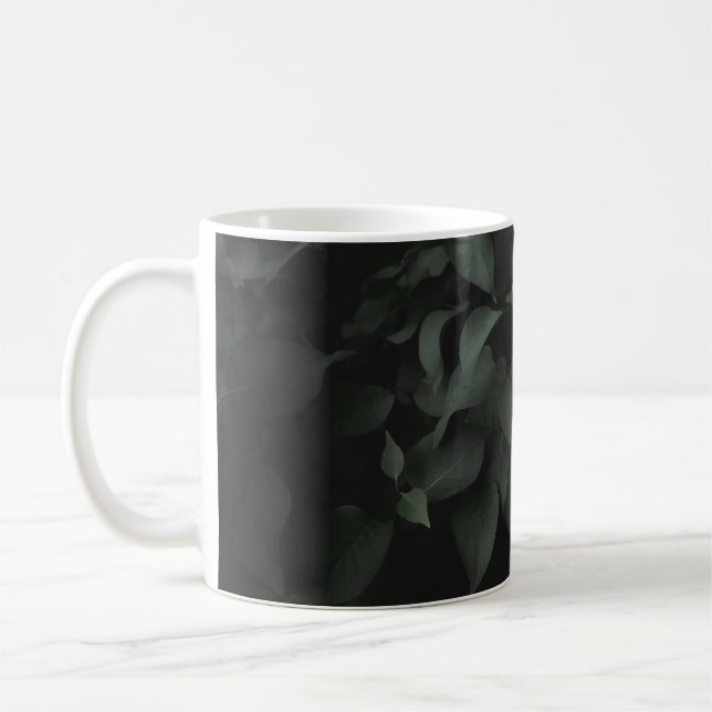TAZA DE CAFÉ PLANTA DE HOJAS VERDE (Izquierda)