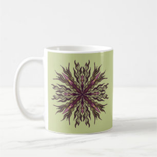 Taza De Café Planta del Ojo Psicodélico - Mandala Botánico Surr