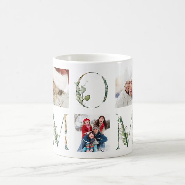 Taza De Café Planta Eucalyptus Mejor Mo nunca Floral Multifoto (Centro)