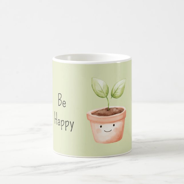Taza De Café Planta Feliz (Centro)