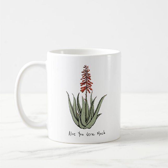 Taza De Café Planta Lover Aloe Vera Mucho Cactus (Izquierda)