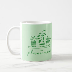 Taza De Café Planta minimalista Mamá Corta Planta Lover