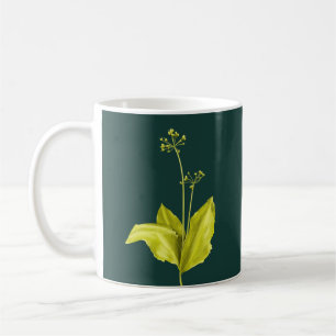 Taza De Café Planta verde Ajo salvaje Botánico