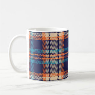 Taza De Café Planta vibrante: diseño textil otoñal