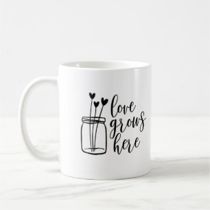 Taza De Café Plantador de corazón Jar - Un encantador jarro