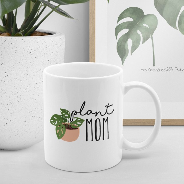 Taza De Café Plantar a mamá | Amante de planta baja (Subido por el creador)