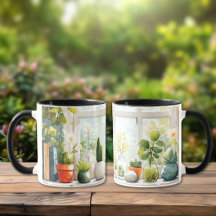Plantas botánicas en acuarela y suculentas