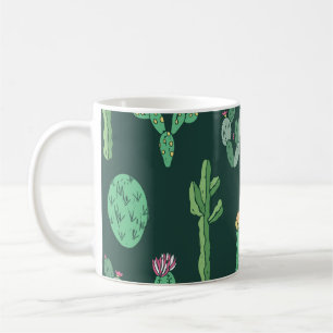 Taza De Café Plantas Cactus: fondo vintage sin foco