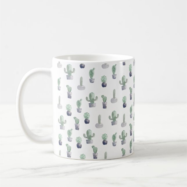 Taza De Café Plantas de cactus acuarelas (Izquierda)