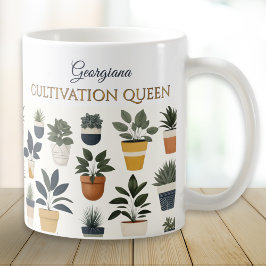 Taza De Café Plantas de Interior Jardinería Cultivo Reina Estam