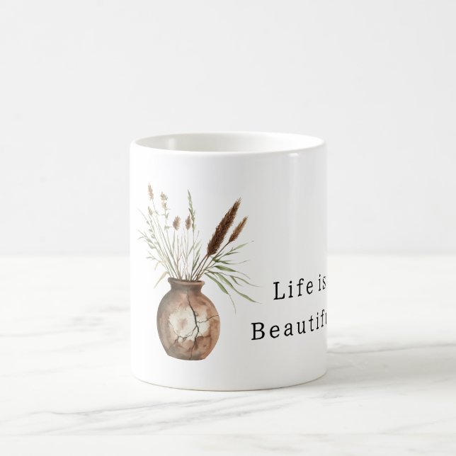 Taza De Café Plantas de Jarrón de Bronce (Centro)