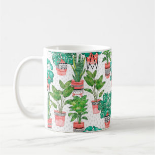 Taza De Café Plantas de la casa acuática de Terra cotta Pots Se