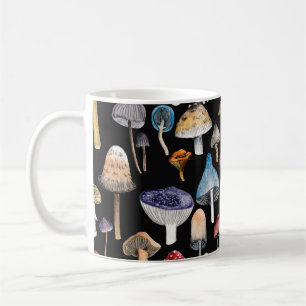 Taza De Café Plantas forestales: setas acuarelas, hojas patas