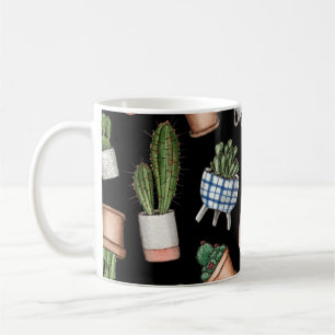 Taza De Café Plantas Hogares de Acuarela Sin Marea Negra