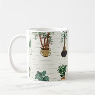 Taza De Café Plantas Hogares: Interior sin mangas dibujado a ma