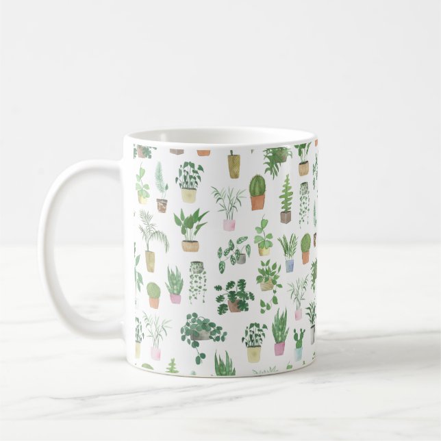 Taza De Café Plantas plantadas y patrones de macetas (Izquierda)