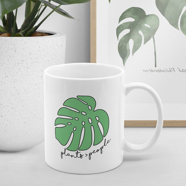 Taza De Café Plantas sobre personas | Amantes divertidos de las (Subido por el creador)