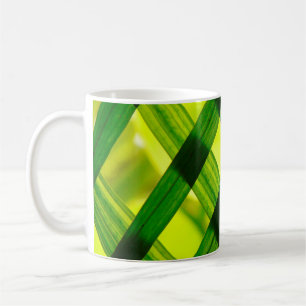 Taza De Café Plantas verdes tejidas con hojas