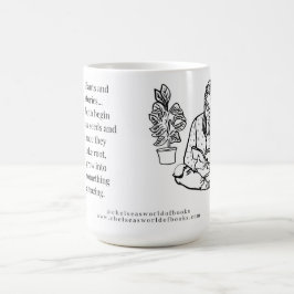 Taza De Café Plantas y libros de pelucas