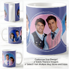 Taza De Café Plantilla 3 Collage de fotos circulares C49