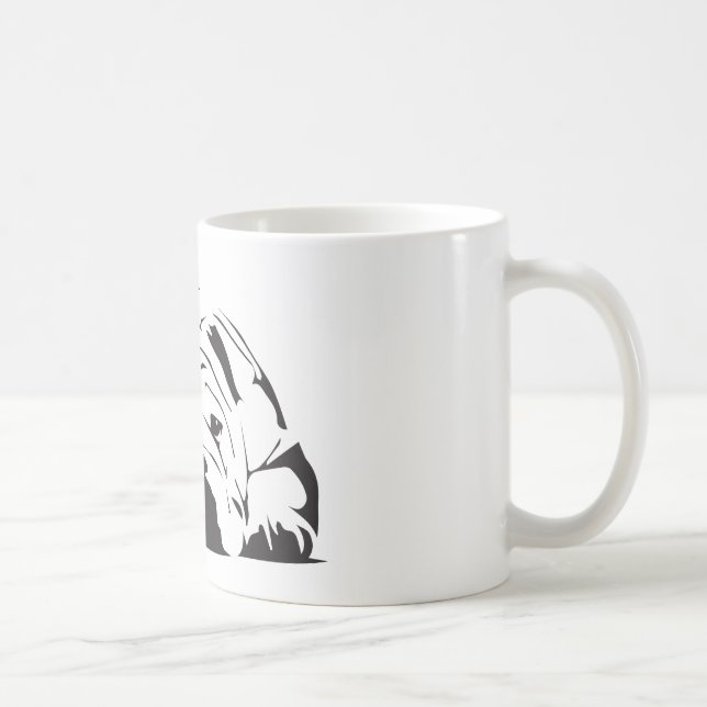 Taza De Café Plantilla británica del bulldog (Derecha)