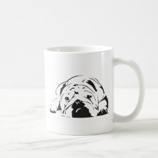 Taza De Café Plantilla británica del bulldog