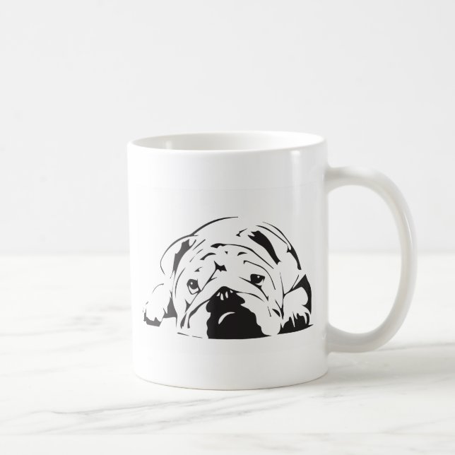 Taza De Café Plantilla británica del bulldog (Derecha)