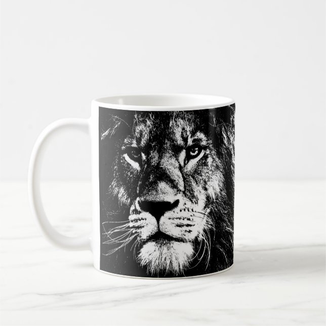 Taza De Café Plantilla de animales King Mugs Lion (Izquierda)