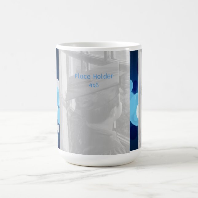 TAZA DE CAFÉ PLANTILLA DE BOMBA DE FOTOS (Centro)