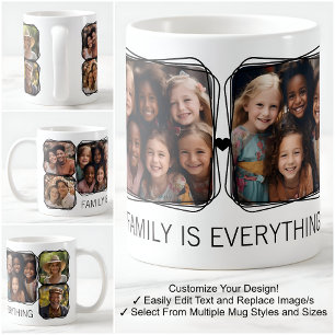 Taza De Café Plantilla de Collage de Fotos Modern Memory 6 Blan