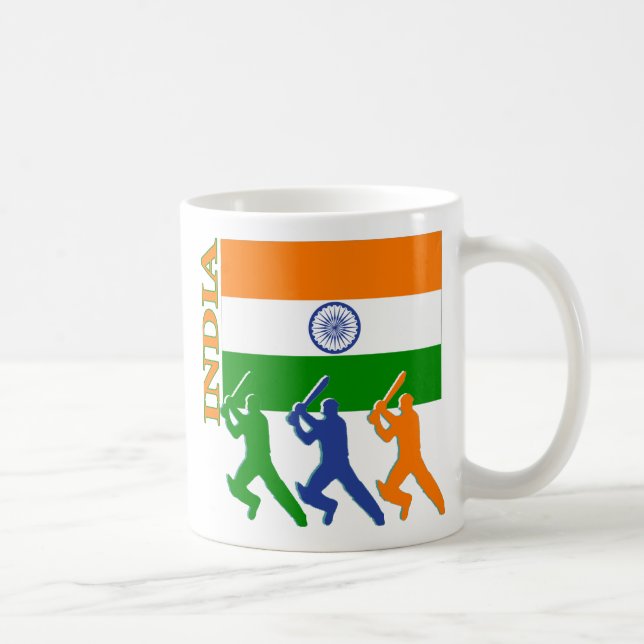 Taza De Café Plantilla de cricket (Derecha)