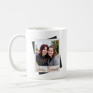 Taza De Café Plantilla de foto de mejores amigos al instante es