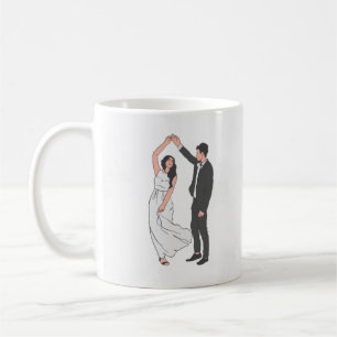 Taza De Café Plantilla de Invitación de Boda Elegante - Flo Rom