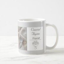 Plantilla de logotipo de floristería costera edita