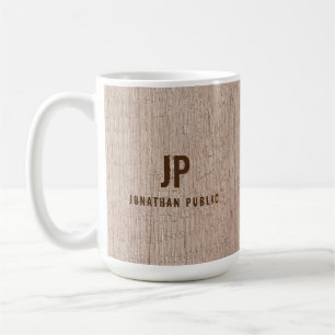 Taza De Café Plantilla de monograma Elegante tablero Plano Aspe