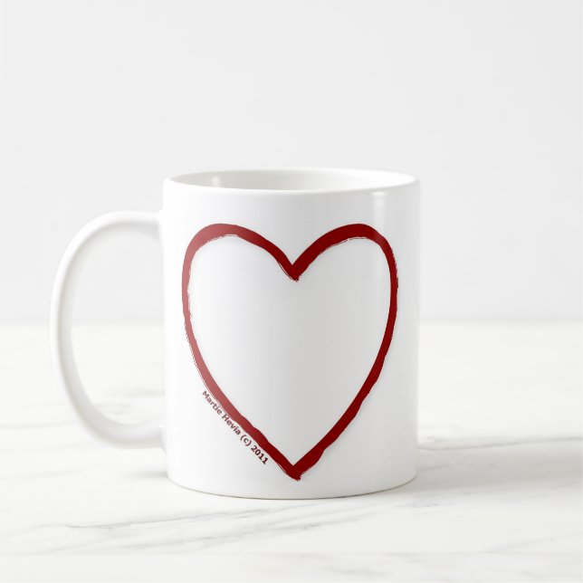 Taza De Café Plantilla de Mug de amor y odio (Izquierda)