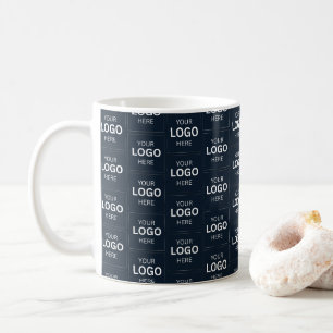 Taza De Café Plantilla de nombre con logotipo personalizable aq