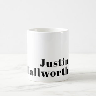 Taza De Café Plantilla de nombre o negocio minimalista moderna