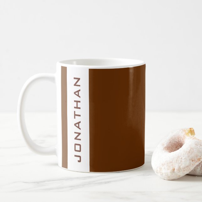 Taza De Café Plantilla de nombres personalizados moderna elegan (Con donut)