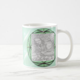 Taza De Café Plantilla de panel de cinta verde